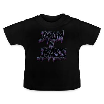Drum N Bass DNB Drum & Bass Rave Dubstep Electro - T-shirt bio col rond Bébé - noir - Devant