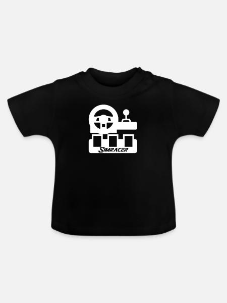 Sim Racing - Baby Bio-T-Shirt mit Rundhals - Schwarz