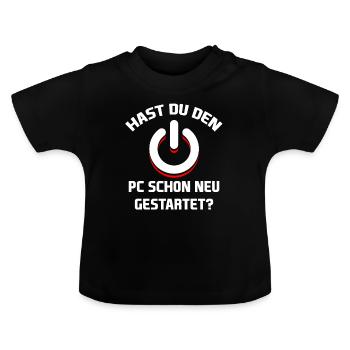 Neustart IT-Abteilung Administrator Geschenk - Baby Bio-T-Shirt mit Rundhals - Schwarz - Vorne