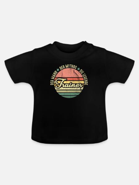 Trainer - Baby Bio-T-Shirt mit Rundhals - Schwarz