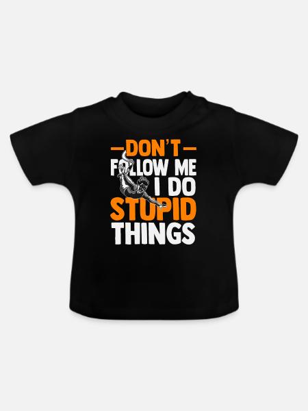 bungee jumping - Baby Bio-T-Shirt mit Rundhals - Schwarz
