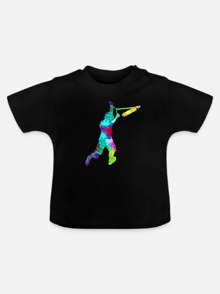 Stuntscooter PopArt - Baby Bio-T-Shirt mit Rundhals - Schwarz
