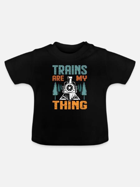 Zug - Baby Bio-T-Shirt mit Rundhals - Schwarz