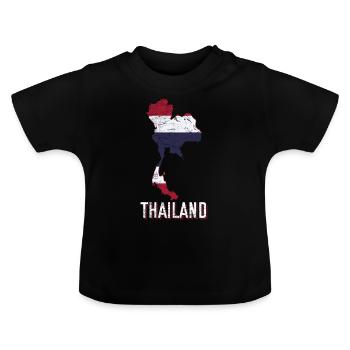 Thailand Fan - Baby Organic T-Shirt with Round Neck - black - Front