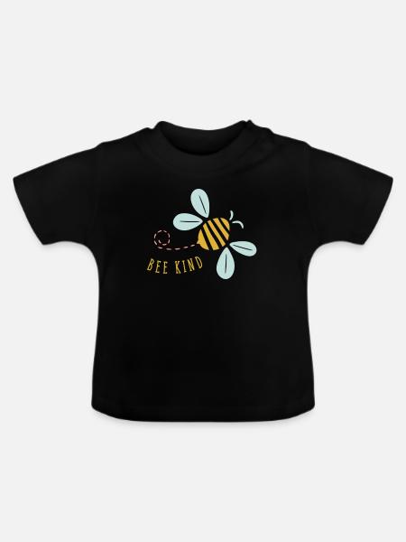 Bee Kind - Baby Bio-T-Shirt mit Rundhals - Schwarz