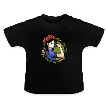 Bollenhut & Black Forest Gift | Black Forest - Baby Organic T-Shirt with Round Neck - black - Front