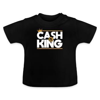 Cash is King Cash Flow Entrepreneur Noël - T-shirt bio col rond Bébé - noir - Devant