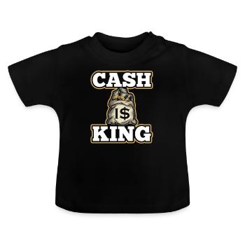 Bargeld ist King Dollar Money Bag Entrepreneur - Baby Bio-T-Shirt mit Rundhals - Schwarz - Vorne