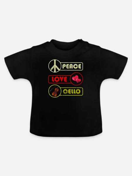 Cello - Baby Bio-T-Shirt mit Rundhals - Schwarz