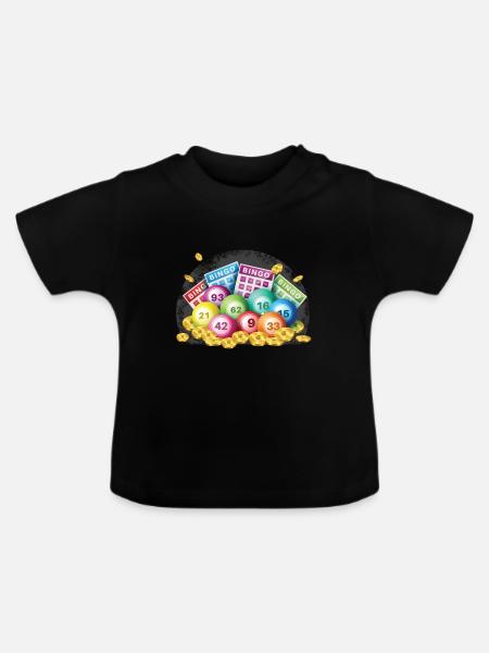Bingo - Baby Bio-T-Shirt mit Rundhals - Schwarz