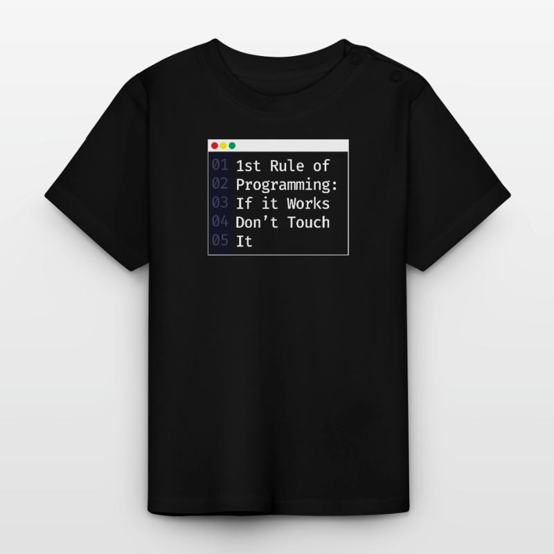 1ère règle de programmation du codage du programmeur T-shirt bio col rond Bébé
