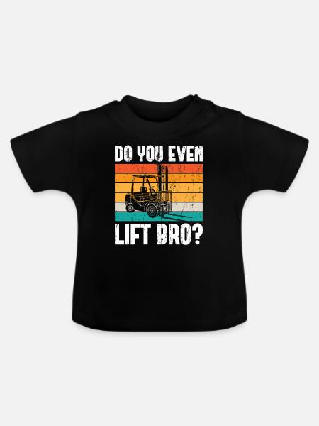 Gabelstapler Stapler Staplerfahrer - Baby Bio-T-Shirt mit Rundhals - Schwarz