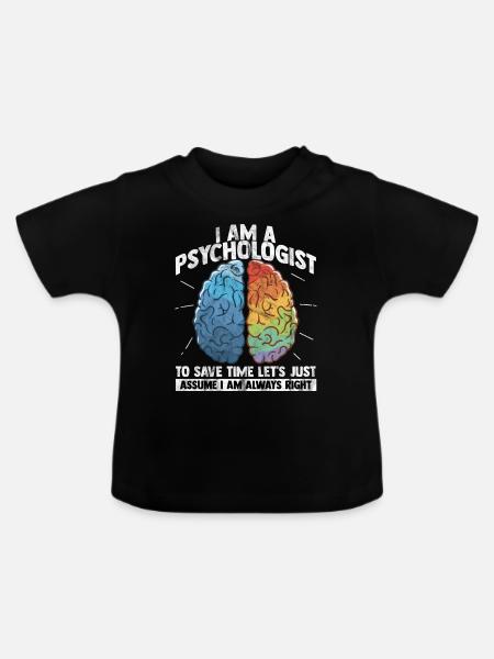 Psychologe - Baby Bio-T-Shirt mit Rundhals - Schwarz