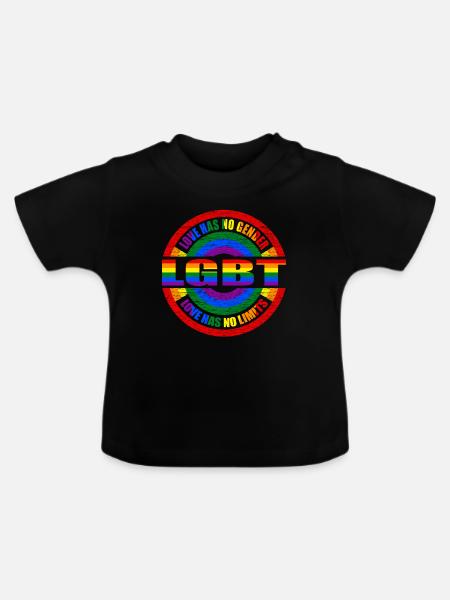 LGBT - Baby Bio-T-Shirt mit Rundhals - Schwarz