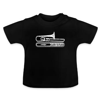 Posaune Musiker Musik - Baby Bio-T-Shirt mit Rundhals - Schwarz - Vorne