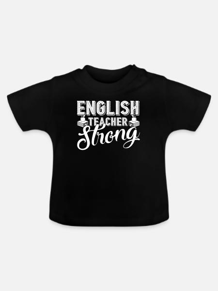 Englischlehrer Englischlehrer Stark - Baby Bio-T-Shirt mit Rundhals - Schwarz