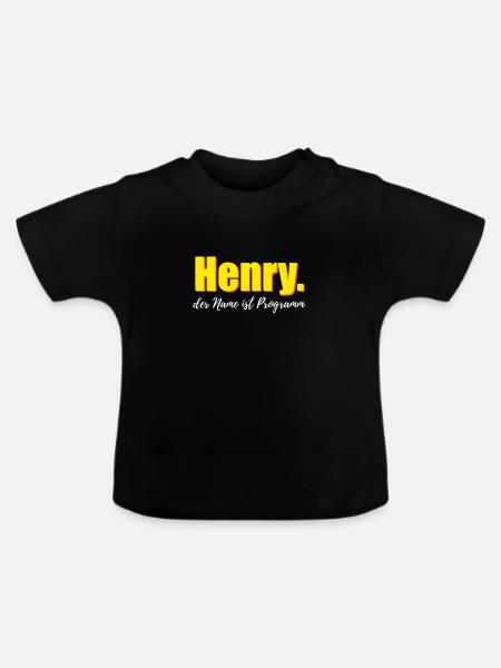 Henry - Baby Bio-T-Shirt mit Rundhals - Schwarz