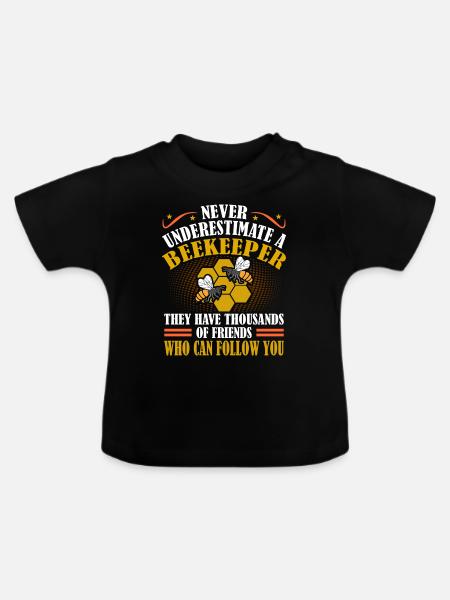 Imker Bienenzüchter - Baby Bio-T-Shirt mit Rundhals - Schwarz