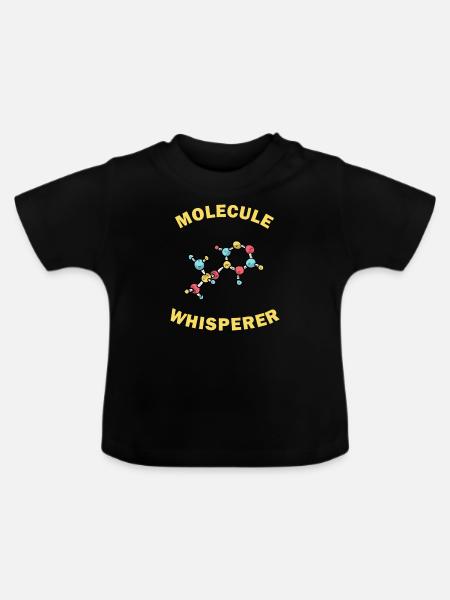 Molecule Whisperer Funny Gift - Baby Bio-T-Shirt mit Rundhals - Schwarz