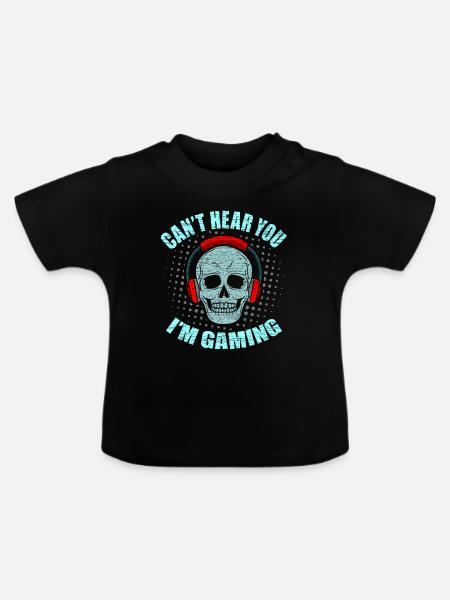 Schädel - Baby Bio-T-Shirt mit Rundhals - Schwarz