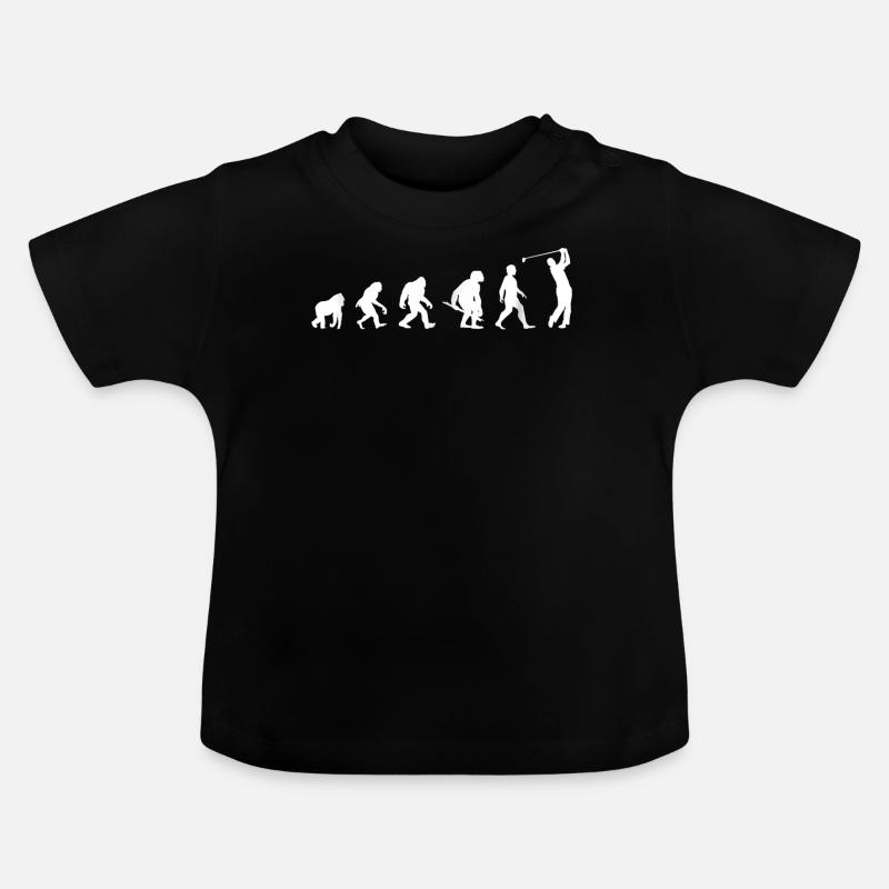 Golf Player Evolution Funny Golfplayer Edit - T-shirt bio col rond Bébé - noir