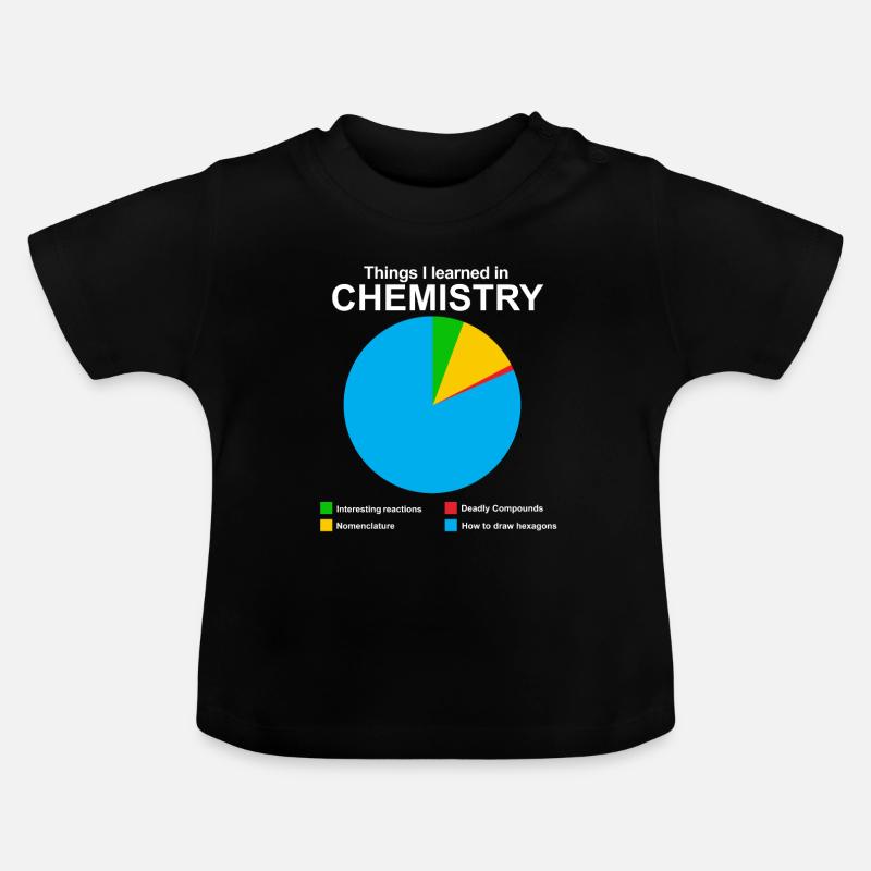 Science chimie physique math biologiste nerd - T-shirt bio col rond Bébé - noir