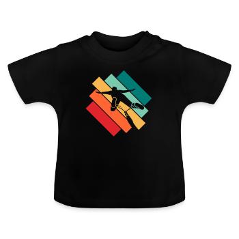 Bungee jumping - Baby Organic T-Shirt with Round Neck - black - Front