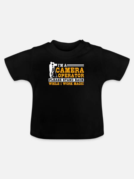 Kameramann - Baby Bio-T-Shirt mit Rundhals - Schwarz