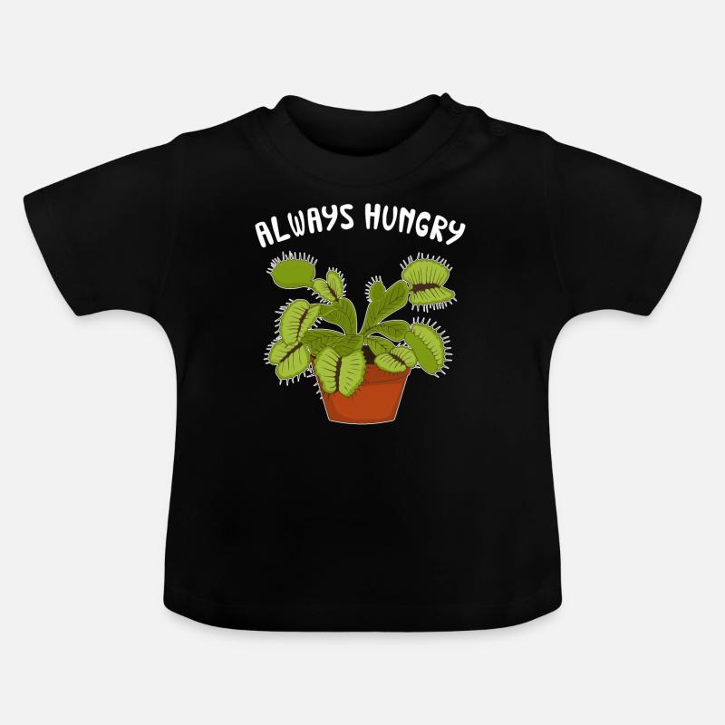 Impression toujours Hungry Funny Venus Flytrap - T-shirt bio col rond Bébé - noir