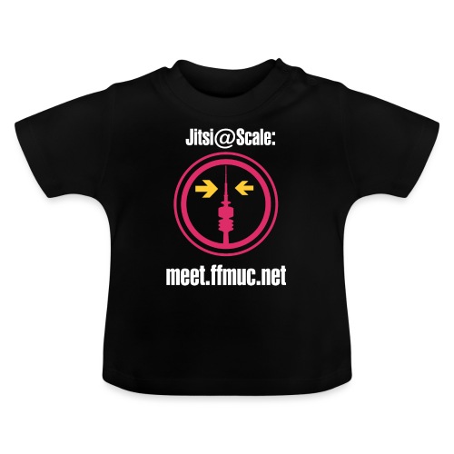 Freifunk Jitsi-Meet weiß - Baby Bio-T-Shirt mit Rundhals