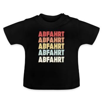Abfahrt - Baby Bio-T-Shirt mit Rundhals - Schwarz - Vorne