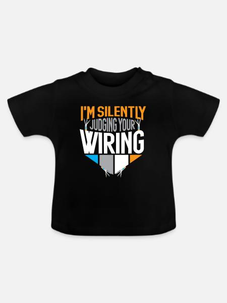 elektriker strom elektrik elektroniker beruf - Baby Bio-T-Shirt mit Rundhals - Schwarz