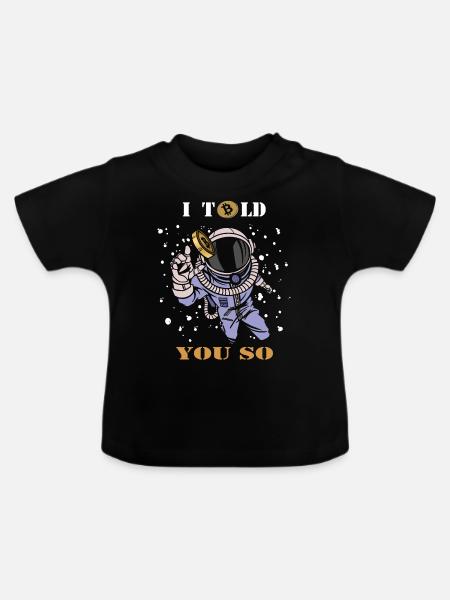 Bitcoin - Baby Bio-T-Shirt mit Rundhals - Schwarz