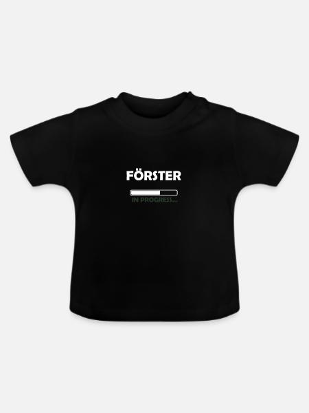 Förster in progress - Baby Bio-T-Shirt mit Rundhals - Schwarz