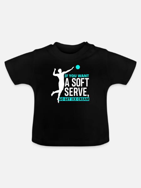 Volleyball Leidenschaft Geschenkidee - Baby Bio-T-Shirt mit Rundhals - Schwarz