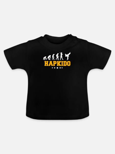 HAPKIDO - Baby Bio-T-Shirt mit Rundhals - Schwarz
