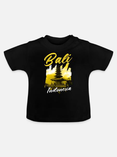 Bali - Baby Bio-T-Shirt mit Rundhals - Schwarz
