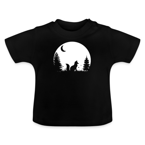 Fuchs Wald Mond Wildnis Natur Geschenk - Baby Bio-T-Shirt mit Rundhals