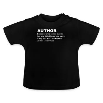 Funniest Author T Shirt - T-shirt bio col rond Bébé - noir - Devant