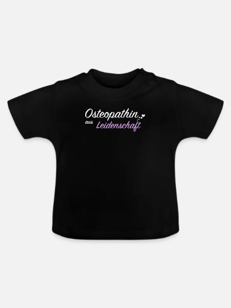 Osteopathin Heilpraxis Knochenbrecher Geschenkidee - Baby Bio-T-Shirt mit Rundhals - Schwarz
