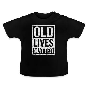 Vieux grands-parents Lives Matter Aînés - T-shirt bio col rond Bébé - noir - Devant