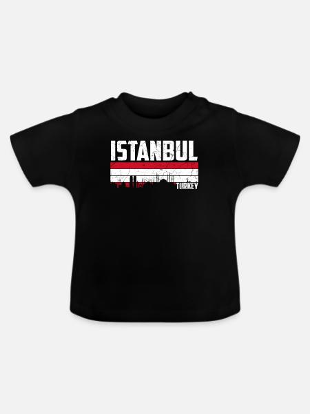 Istanbul - Baby Bio-T-Shirt mit Rundhals - Schwarz