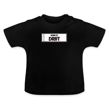 Drift Motorsport Auto Car Drift Drifting Fan - Baby Organic T-Shirt with Round Neck - black - Front