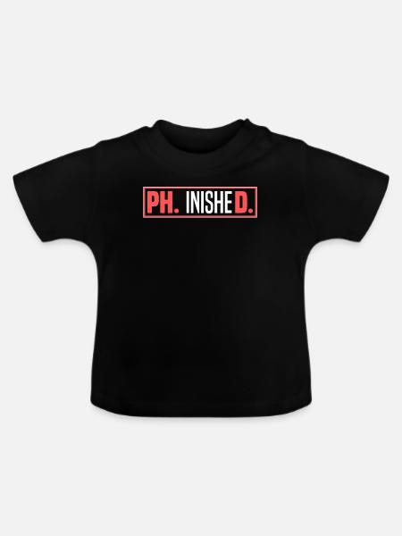 Promotion Student Doktortitel - Baby Bio-T-Shirt mit Rundhals - Schwarz