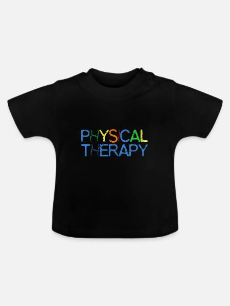 Physiotherapeut - Baby Bio-T-Shirt mit Rundhals - Schwarz