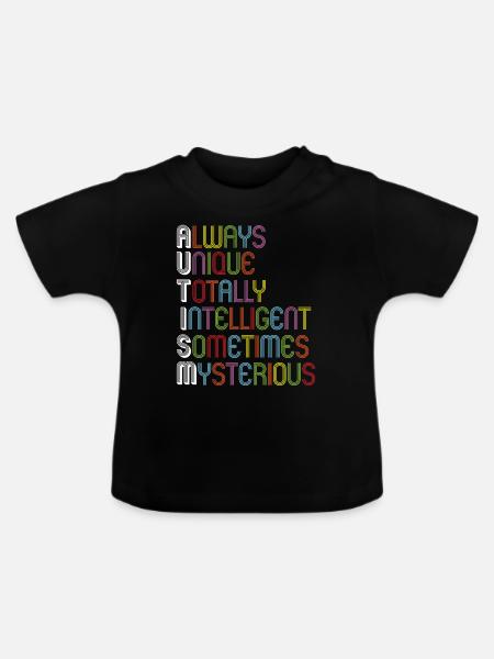 Autismus Bewusstsein - Baby Bio-T-Shirt mit Rundhals - Schwarz