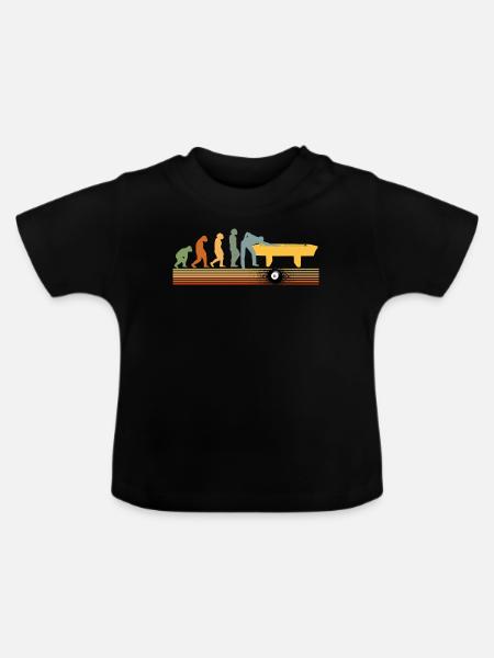 Snooker Evolution Billardtisch Billardkugeln Pool - Baby Bio-T-Shirt mit Rundhals - Schwarz