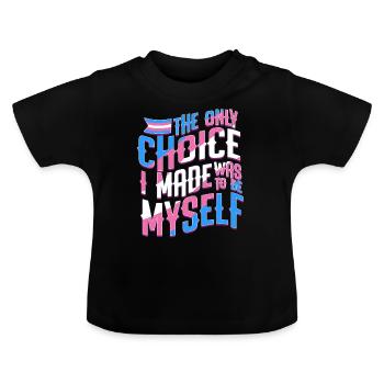 Pro Transgender - Baby Bio-T-Shirt mit Rundhals - Schwarz - Vorne