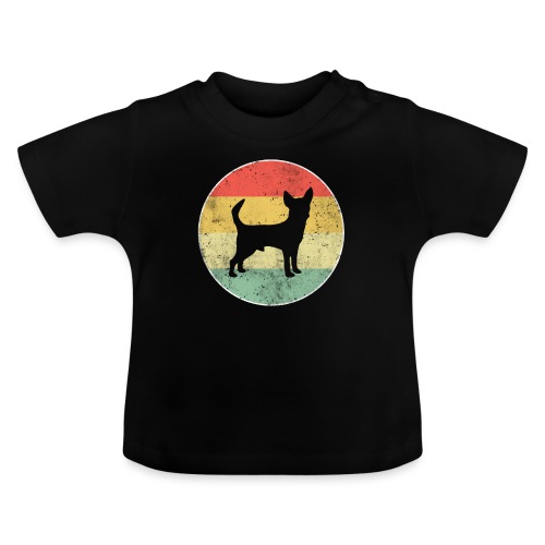Chihuahua Hund Retro - Baby Bio-T-Shirt mit Rundhals