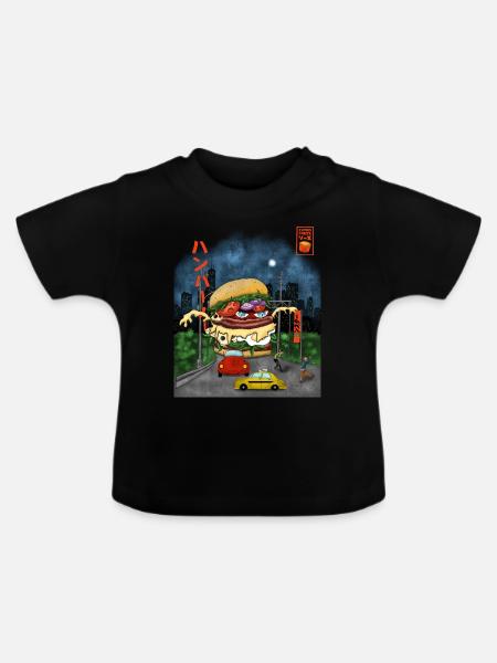 Burger - Baby Bio-T-Shirt mit Rundhals - Schwarz